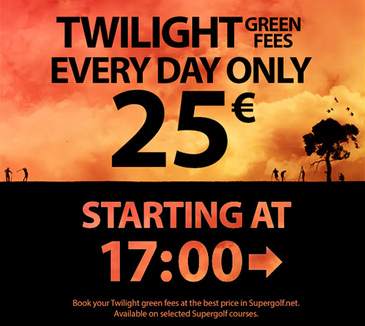 Book a Twilight green fee for 25 € every day starting at 17:00